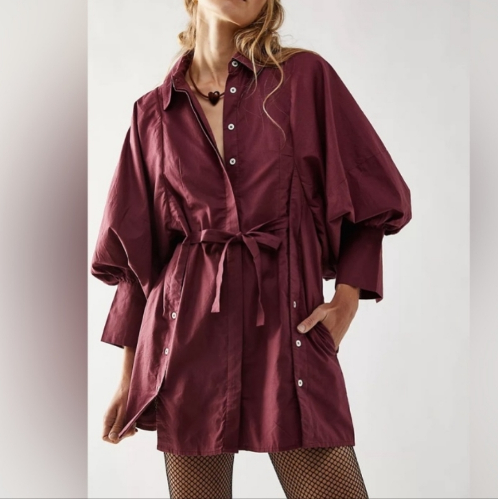Free People Christi Shirtdress Womens XS